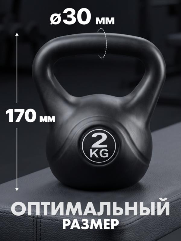 Гиря пластиковая 2 кг. VictoryFit VF-KP020
